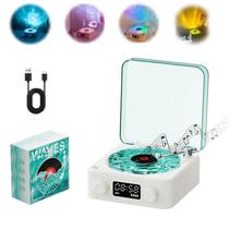 Toca-Discos de Vinil com Bluetooth Siluyado Waves - Modelo Branco