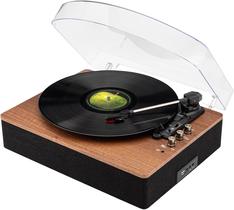 Toca-Discos de Vinil Retrô SoundBeast - 3 Velocidades - Madeira