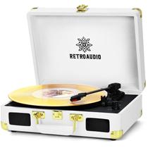 Toca-discos de vinil RetroAudio de 3 velocidades Bluetooth portátil