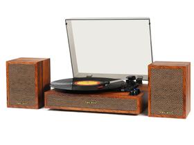 Toca-discos de vinil TANLANIN Vintage Bluetooth de 3 velocidades