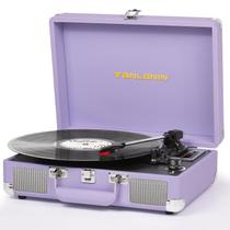Toca-discos de vinil TANLANIN Vintage de 3 velocidades Bluetooth roxo