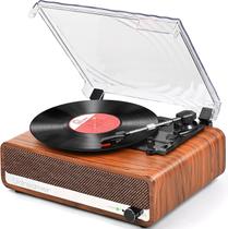 Toca-Discos de Vinil Udreamer Vintage com Bluetooth 5.0