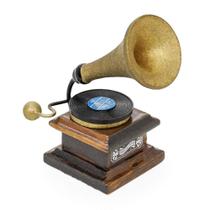 Toca-discos em miniatura Gramophone Odoria Escala 1/12