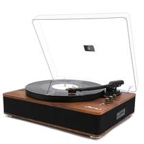 Toca-discos Gira-discos LP&NO.1 com alto-falantes USB Mahogany