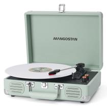 Toca-discos MANGOSTAN de 3 velocidades Bluetooth portátil verde