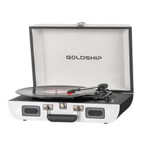 Toca-discos portátil GOLDSHIP Vintage Suitcase Design