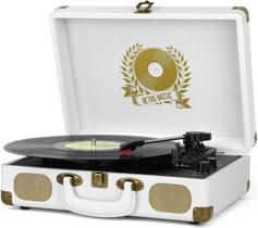 Toca-discos Portátil Vintage Mersoco Bluetooth Estilo Maleta Toca-discos Portátil Vintage Mersoco Bluetooth Estilo Maleta