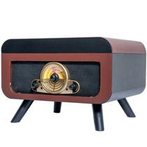 Toca Discos Ribeiro e Pavani Dakota Marrom Bivolt Bluetooth CD Rádio AM/FM Gravação Vinil para USB