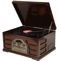Toca Discos Ribeiro e Pavani Woodburn Madeira Bivolt 10 Watts AM/FM com Entrada USB