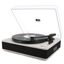 Toca-Discos Sem Fio LP&NO.1 com Alto-Falantes - Design Moderno Cinza