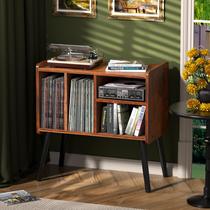 Toca-discos Table UODERS MidCentury com armazenamento em vinil