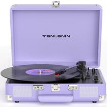 Toca-discos TANLANIN Bluetooth Vinyl Player Gravador USB Roxo Toca-discos TANLANIN Bluetooth Vinyl Player Gravador USB Roxo