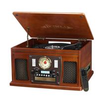 Toca-Discos Victrola 8 em 1 com Bluetooth e Alto-Falantes - Acabamento em Mogno