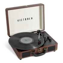 Toca-Discos Victrola Vintage Bluetooth 3 Velocidades - Modelo VSC-550BT-DBR