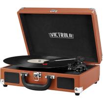 Toca-discos Victrola Vintage Bluetooth Cognac de 3 velocidades