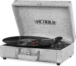 Toca-discos Victrola Vintage de 3 velocidades Bluetooth cinza