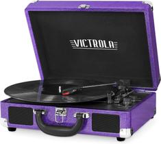 Toca-discos Victrola Vintage de 3 velocidades Bluetooth roxo