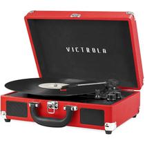 Toca-discos Victrola Vintage de 3 velocidades Bluetooth vermelho VSC-550BT-RD