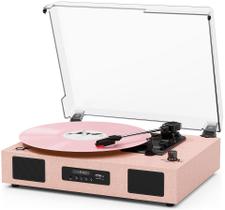 Toca-Discos Vintage DANFI AUDIO DF - Bluetooth e USB - Rosa Toca-Discos Vintage DANFI AUDIO DF - Bluetooth e USB - Rosa