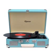 Toca Discos Vitrola Raveo Sonetto - Bluetooth, MP3, USB Reproduz e Grava, Aux. 10W RMS Light Blue