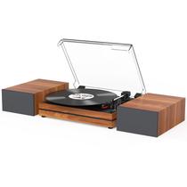 Toca-discos WOCKODER Vintage para vinil com alto-falantes Bluetooth