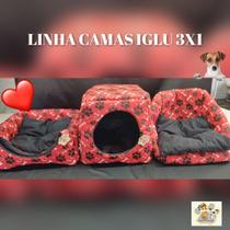 Toca iglu 3x1, nr 4,cama mais almofada, beleza, qualidade, raças médias
