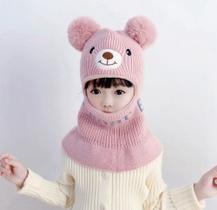 Toca Infantil/Adulto Com Cachecol Inverno Gorro(3-12anos)
