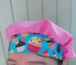 Toca rosa com estampa de cozinha 1unid tamnha unico