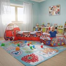 Toca Tenda Barraca Infantil Túnel Piscina 3 em 1 com 50 Bolinha