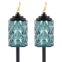 Tocha a Combustível TIKI Topaz Vidro Azul 165 cm para Uso Externo Tocha a Combustível TIKI Topaz Vidro Azul 165 cm para Uso Externo