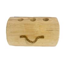 Tocha de madeira YISHIDA Timbertote TripleTorch Campfire, tronco de madeira com 3 chaminés