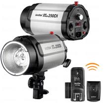 Tocha Flash Estúdio Godox Mini Pioneer 250di 250w 220v Com Rádio Flash Ct-16 Tocha Flash Estúdio Godox Mini Pioneer 250di 250w 220v Com Rádio Flash Ct-16