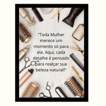 "Toda Mulher merece um momento só pra ela."Quadro Decorativo "Toda Mulher merece um momento só pra ela."Quadro Decorativo