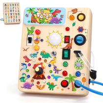 Toddler Busy Board WakeInsa Dinosaur Montessori de 1 a 3 anos