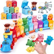 Toddler Learning Toy Shahaland Farm Train Set com animais de 2 a 3 anos Toddler Learning Toy Shahaland Farm Train Set com animais de 2 a 3 anos