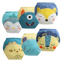 Toddler Potty Training Underwear, pacote com 6 unidades de algodão Toddler Potty Training Underwear, pacote com 6 unidades de algodão