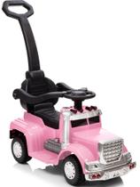 Toddler Push Car Outfunny 3 em 1 com música e luzes 25 kg rosa