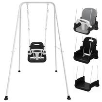 Toddler Swing JWPEHOE com almofada macia dobrável para ambientes internos/externos
