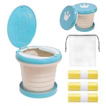 Toddler Travel Potty SunnySmile portátil dobrável verde Toddler Travel Potty SunnySmile portátil dobrável verde