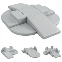 TODIBY Conjunto de 9 Peças de Blocos de Espuma Macia para Escalada Infantil Cinza TODIBY Conjunto de 9 Peças de Blocos de Espuma Macia para Escalada Infantil Cinza