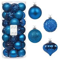Todo dia é Natal 35ct 70mm/2.75 "Enfeites de Natal, Shatterproof Christmas Tree Ornaments Set, Decoração de Bolas de Natal (Royal Blue) - Every Day is Christmas