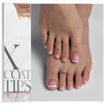 Toe Nail Tips btartbox nails XCOATTIPS Short French Pink 160 unidades