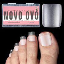 Toe Nail Tips NOVO OVO Long Square Press em capa cheia x360