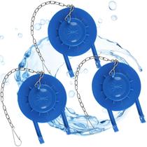 Toilet Flapper Replacement WINONLY, 2 polegadas, pacote com 3, azul