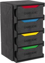 Token Box Gamegenic Token's Lair com bandeja de dados, cor preta
