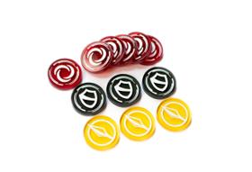 Tokens de acrílico compatíveis com carne e osso Strata Strike Set 6R 3A 3A Tokens de acrílico compatíveis com carne e osso Strata Strike Set 6R 3A 3A