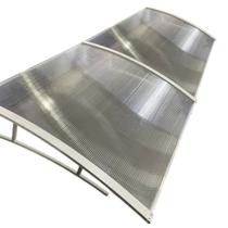 Toldo 200x70cm Pt e Br Policarbonato Suportes ABS Perfis de Alumínio Proteção Solar Toldo 200x70cm Pt e Br Policarbonato Suportes ABS Perfis de Alumínio Proteção Solar