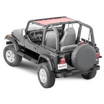 Toldo Bimini MasterTop em Tela Vermelho Compatível com Jeep Wrangler 87-95