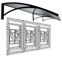 Toldo cor Fumê e Preto 1,5 metro x 50cm Janelas