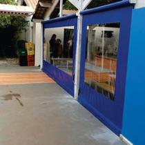 Toldo Cortina Azul c/ visor - 2,40m x 3,00m - kit completo
